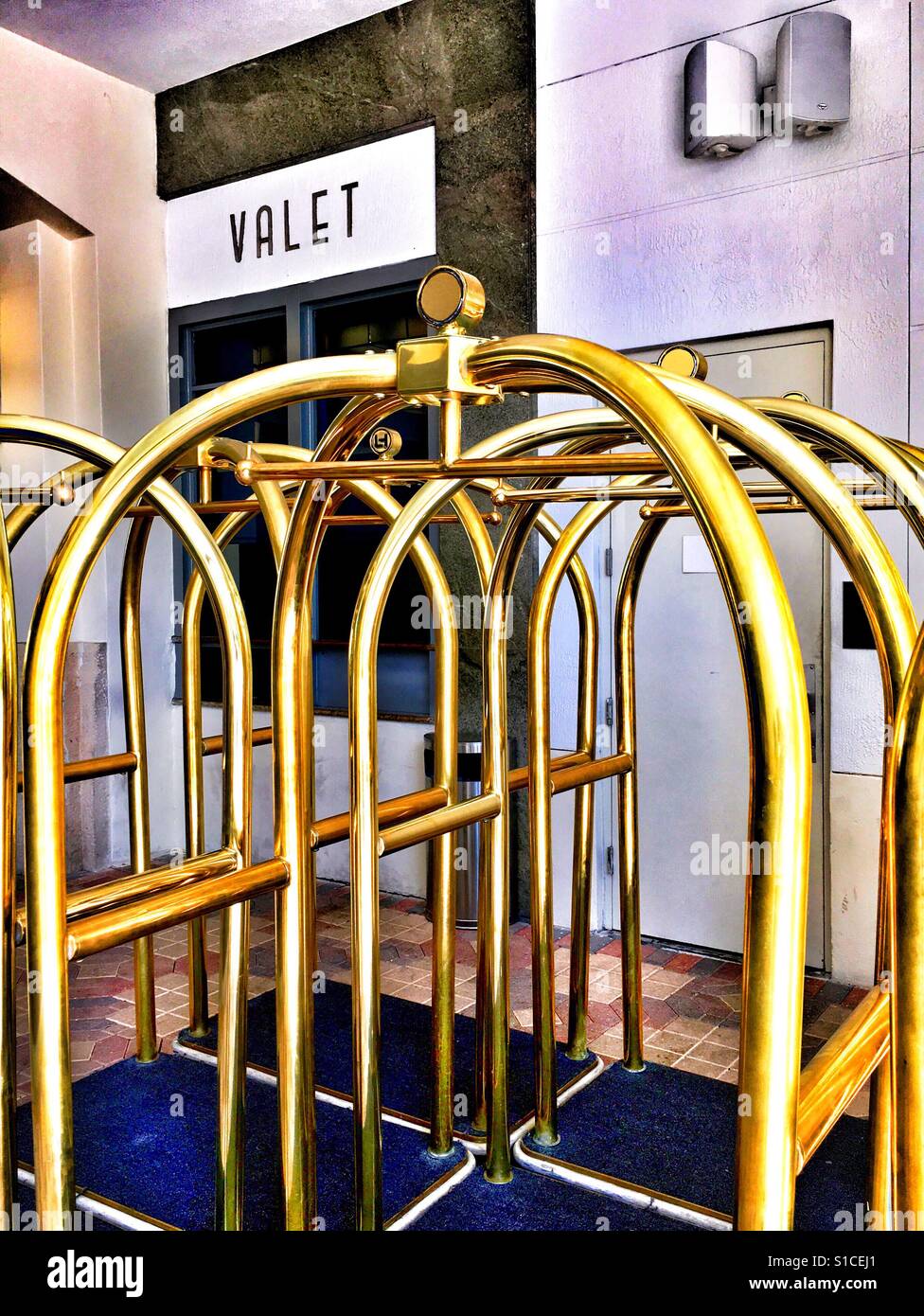 Valet carts - Smartphone Captured Stock Image