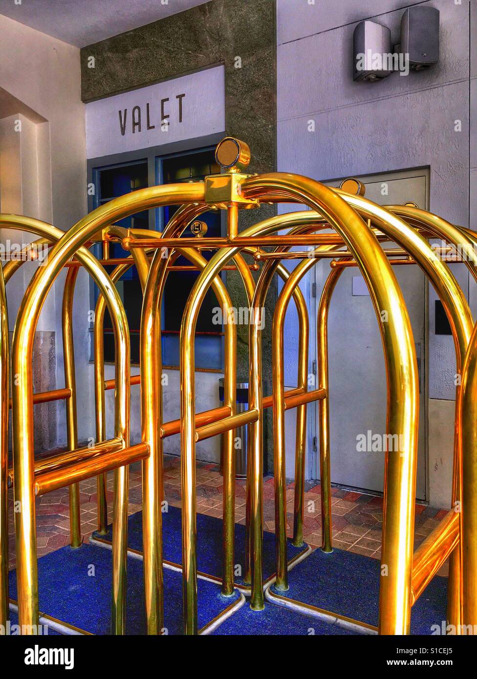Valet carts - Smartphone Captured Stock Image
