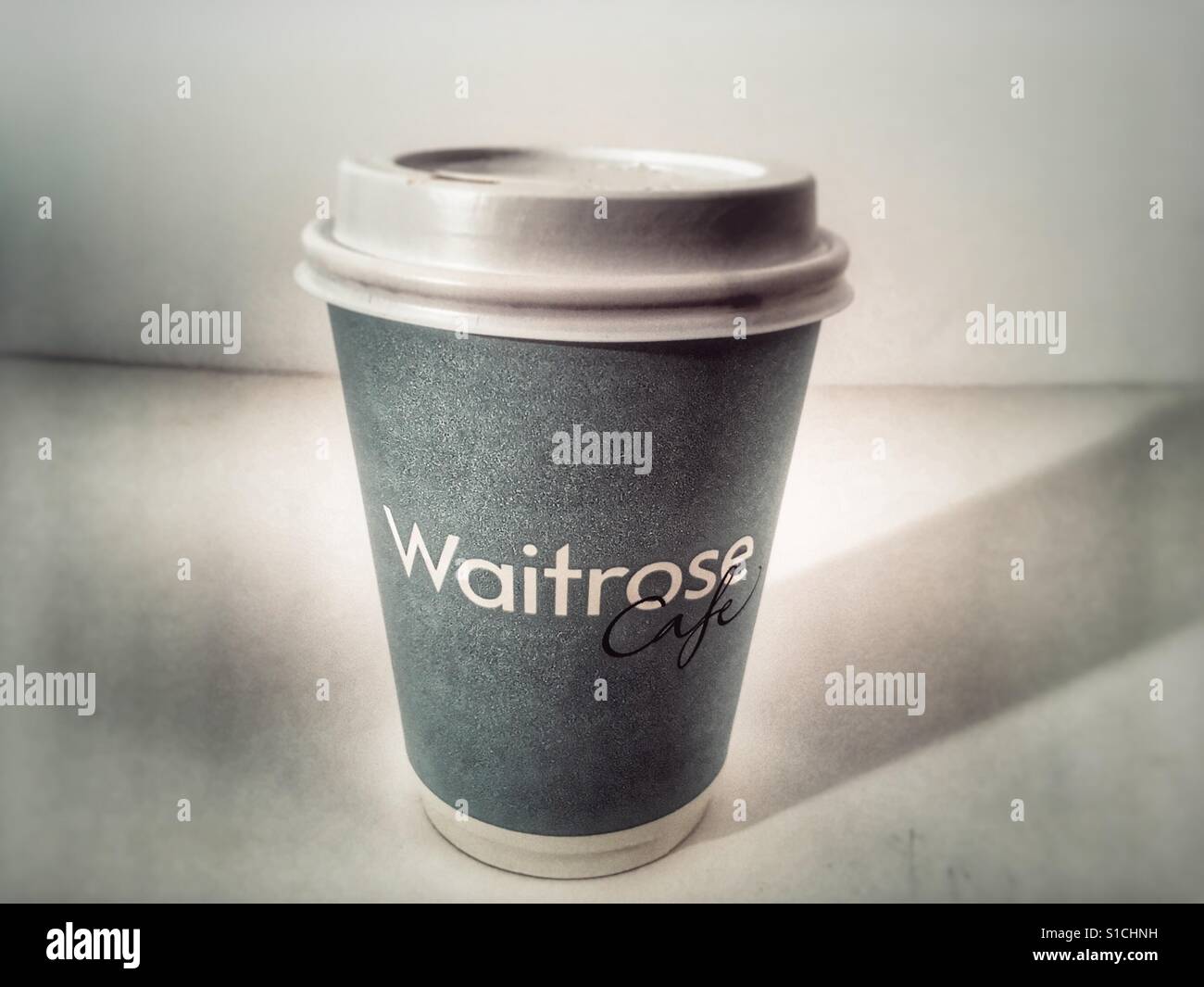 Waitrose free coffee - Smartphone Captured Stock Image