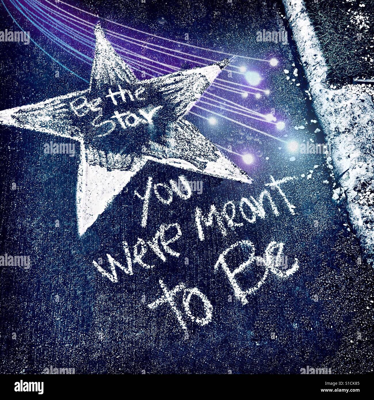 Be the star you were meant to be - Smartphone Captured Stock Image