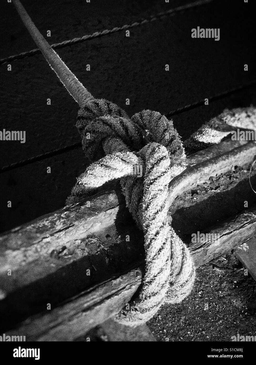 Knotted rope England UK - Smartphone Captured Stock Image