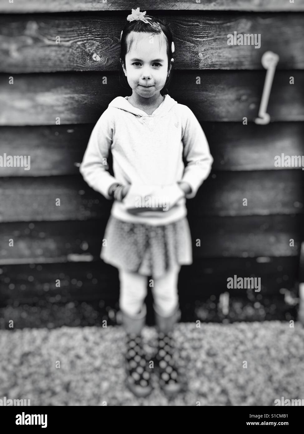 5-year old girl - Smartphone Captured Stock Image