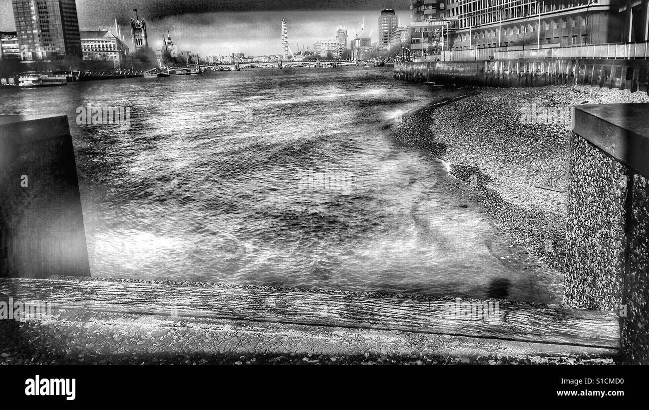 Along the river, London - Smartphone Captured Stock Image