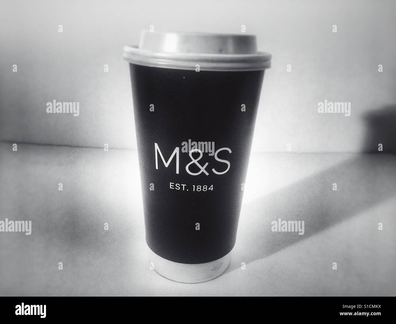 M&S take away coffee cup - Smartphone Captured Stock Image