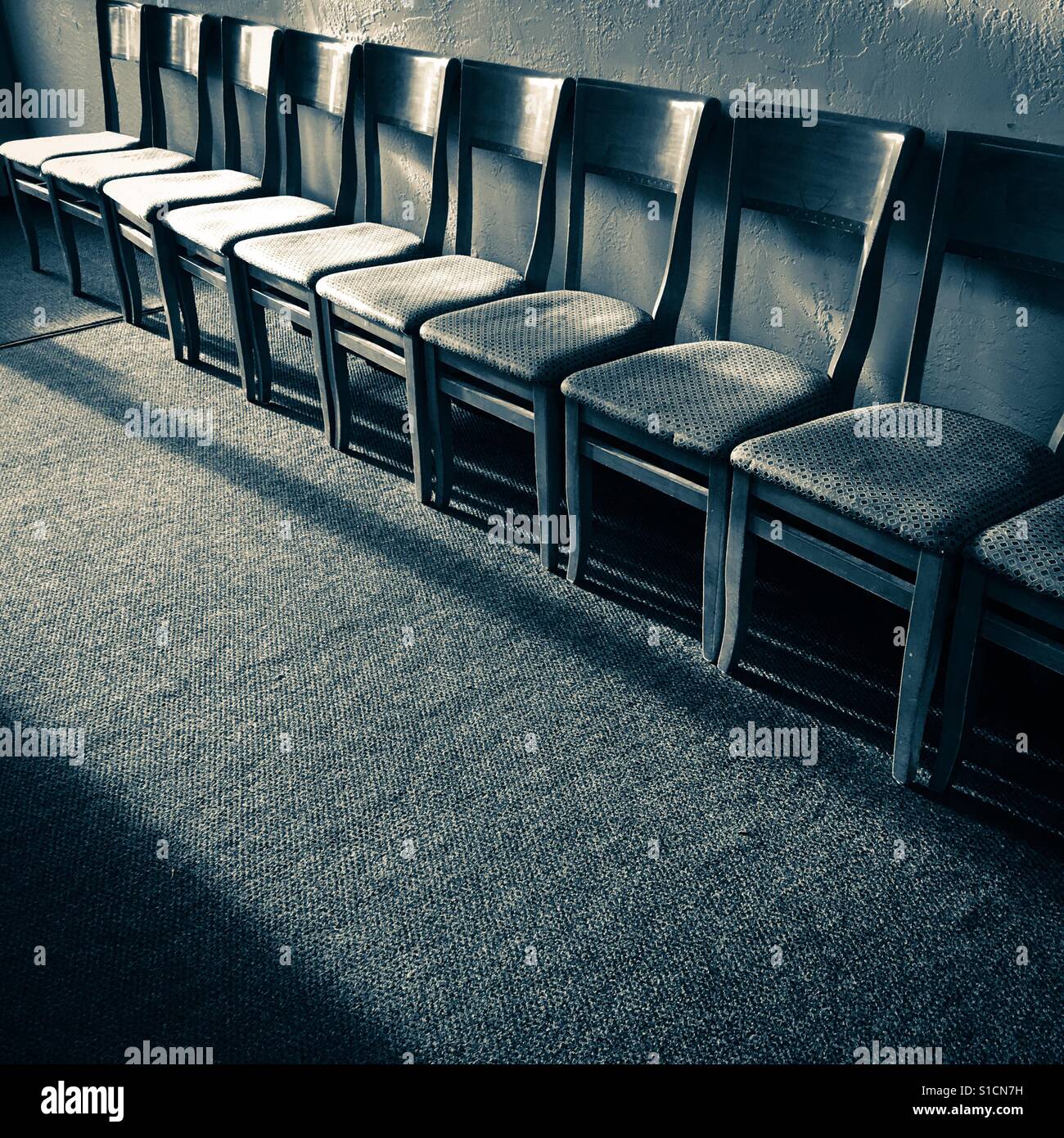 The chairs in line Stock Photo