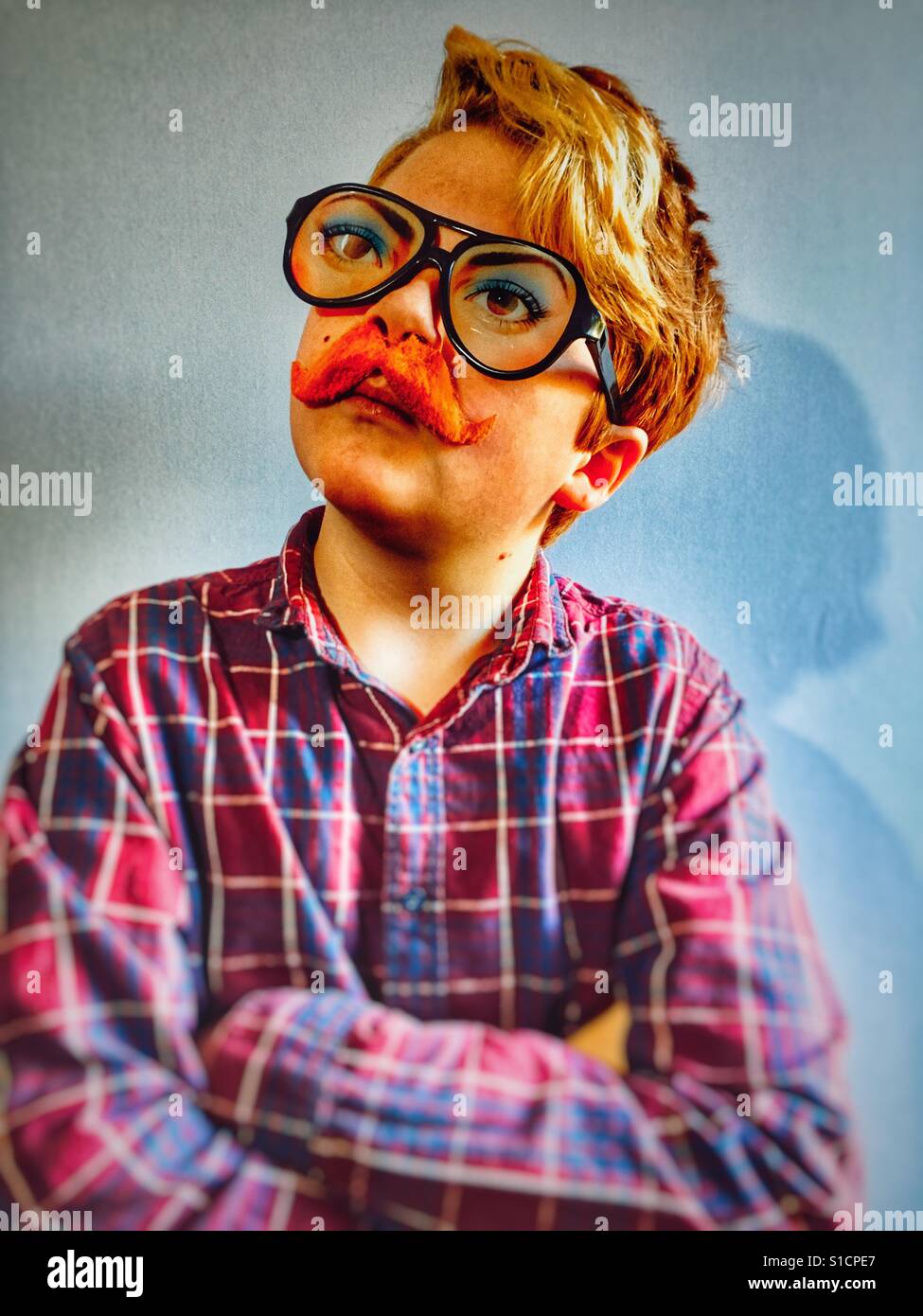 Comedy glasses & moustache - Smartphone Captured Stock Image