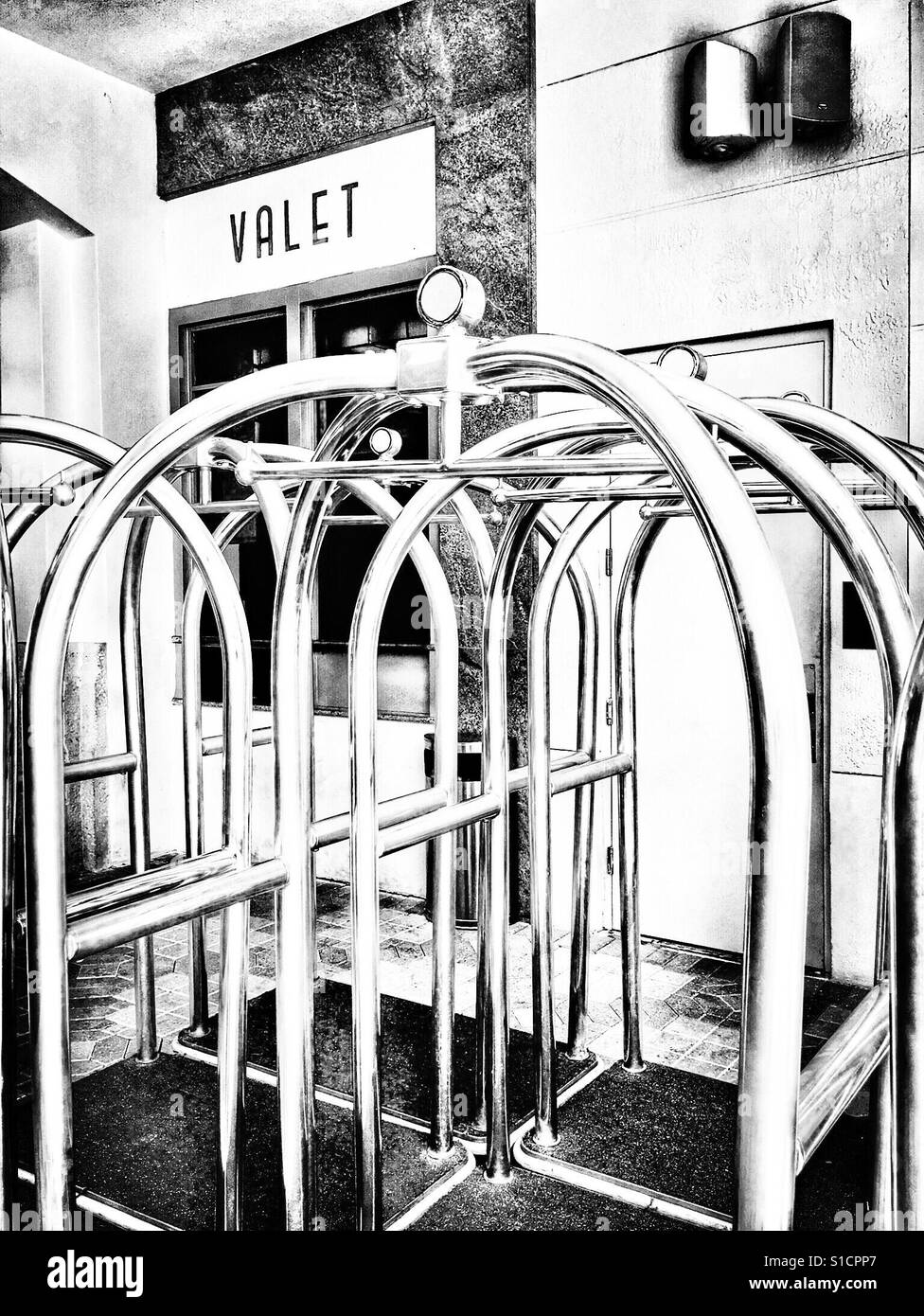 Valet carts - Smartphone Captured Stock Image