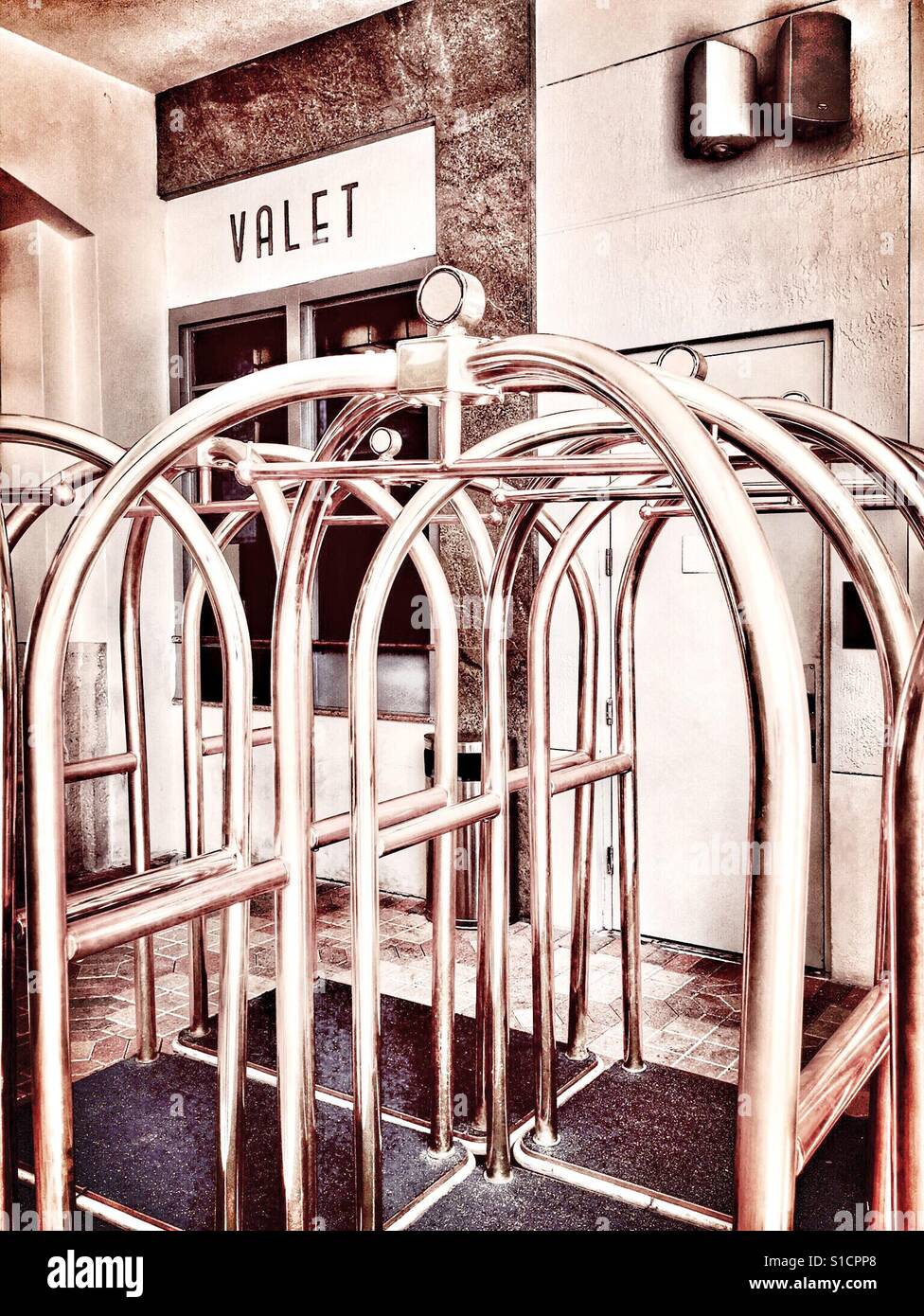 Valet carts - Smartphone Captured Stock Image