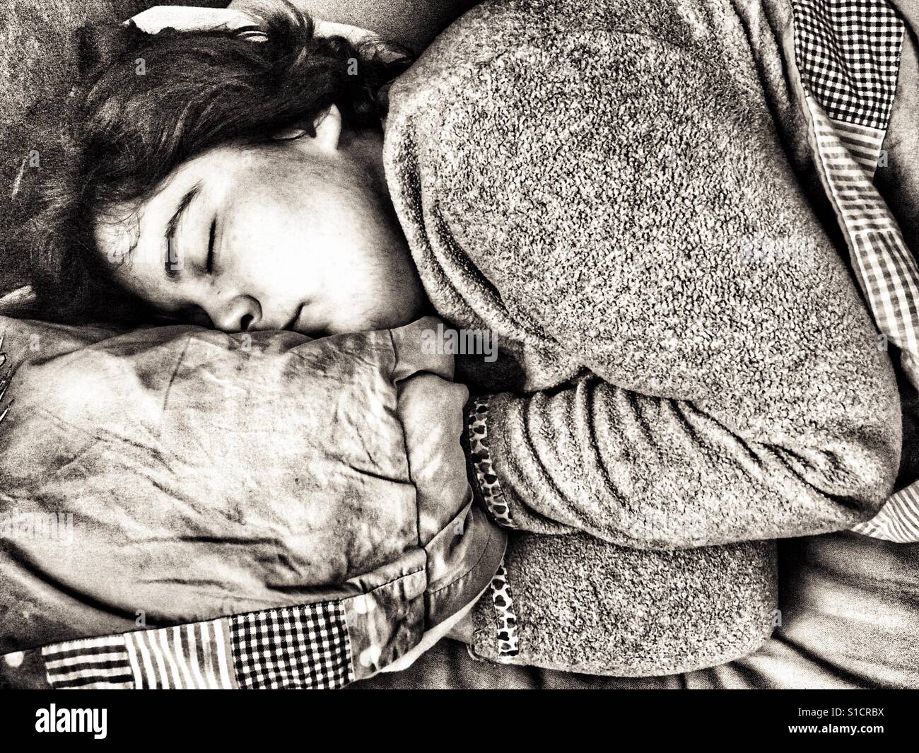 Woman fast asleep - Smartphone Captured Stock Image