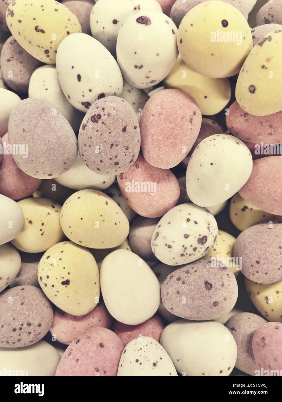 Mini chocolate eggs - Smartphone Captured Stock Image