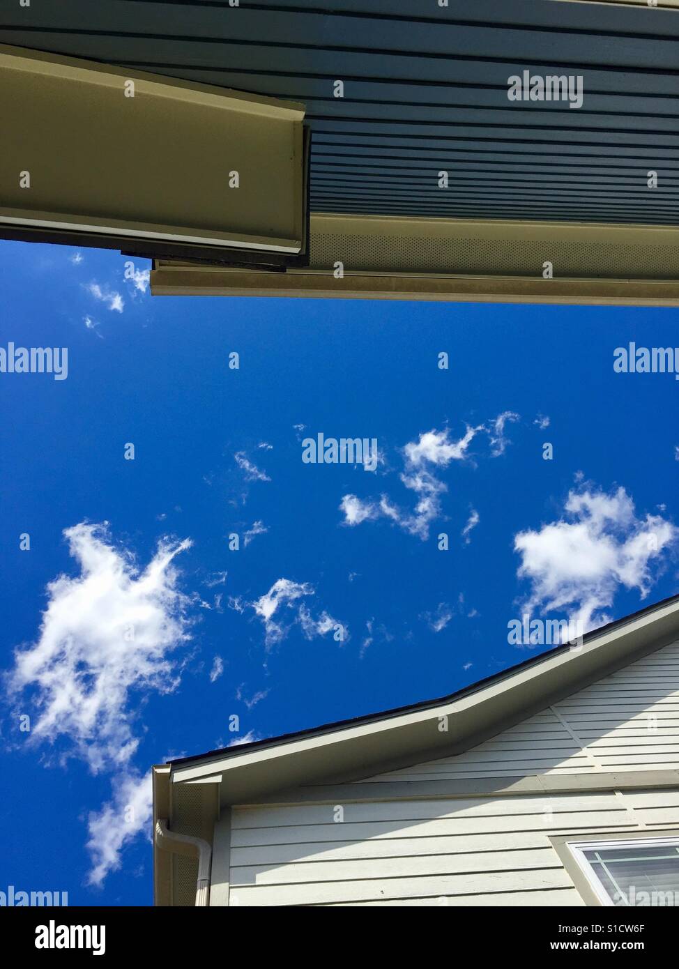 Blue sky perspective Stock Photo Alamy