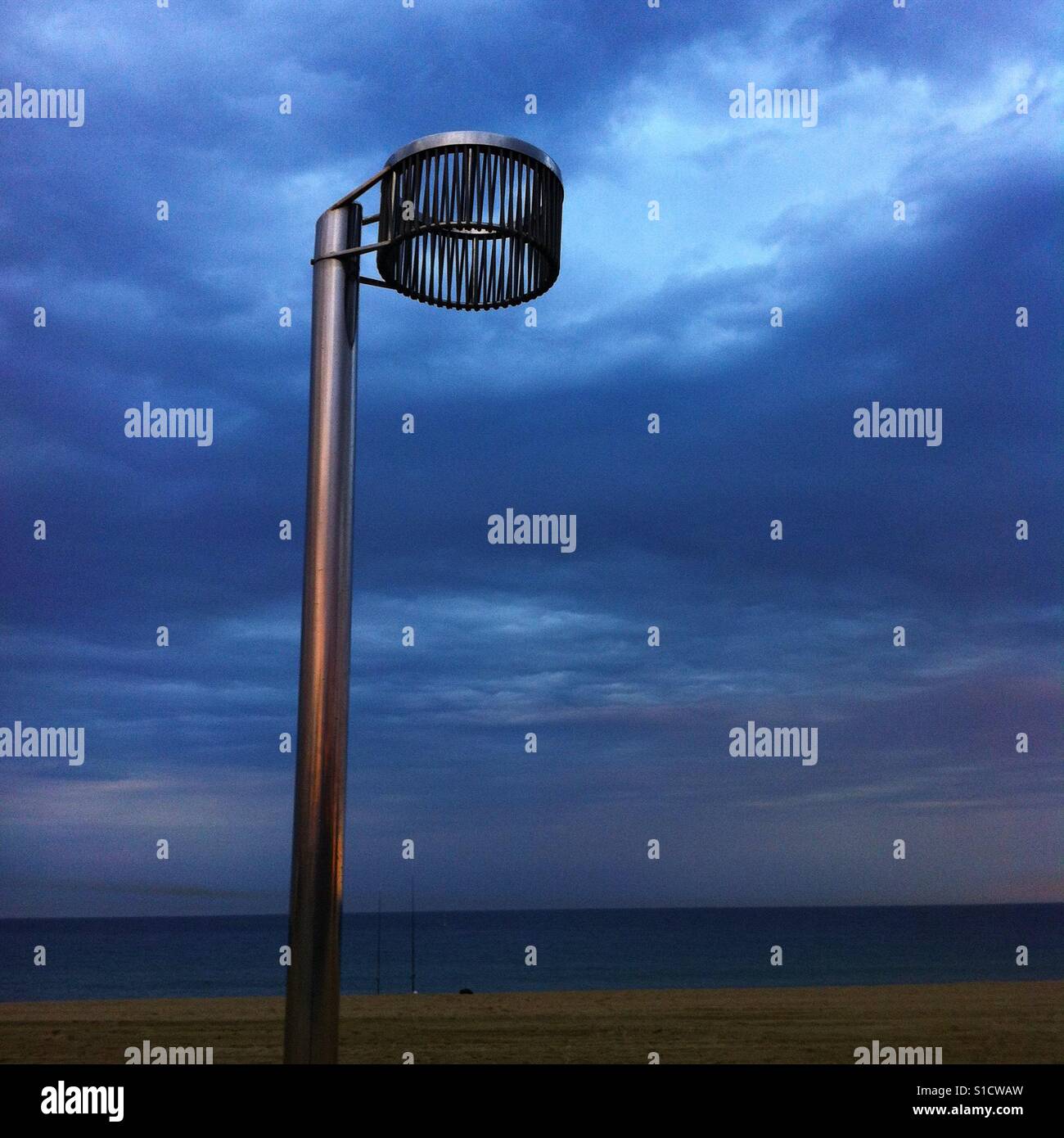 Basket in Barcelona beach - Smartphone Captured Stock Image