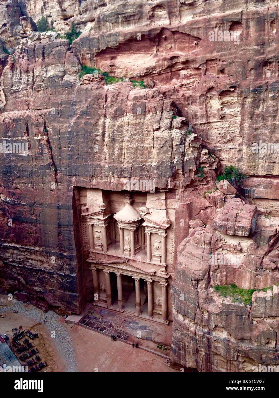 A beautiful view of The Treasury in Petra, Jordan. - Smartphone Captured Stock Image