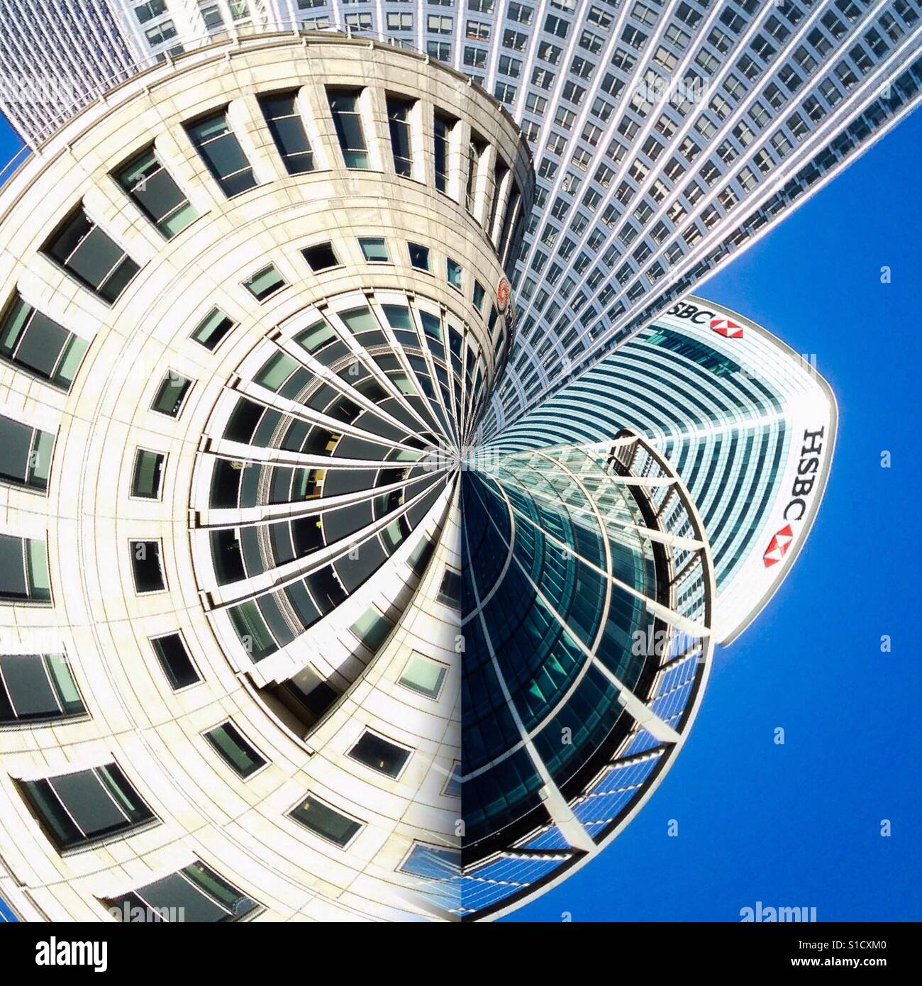 Canary Wharf Business District - Smartphone Captured Stock Image