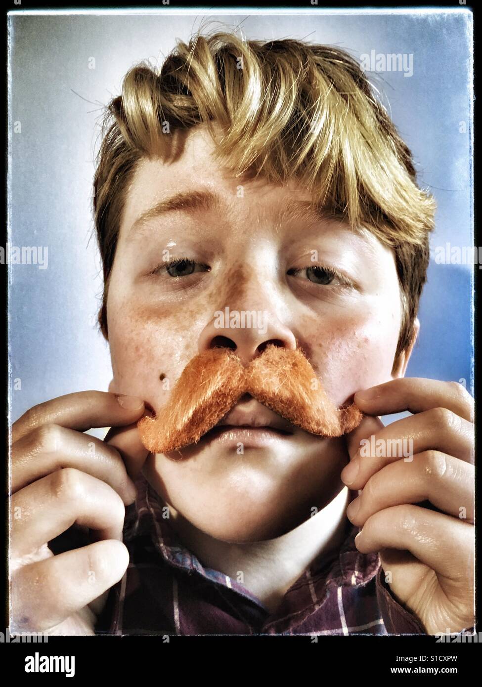 Comedy ginger moustache Stock Photo Alamy