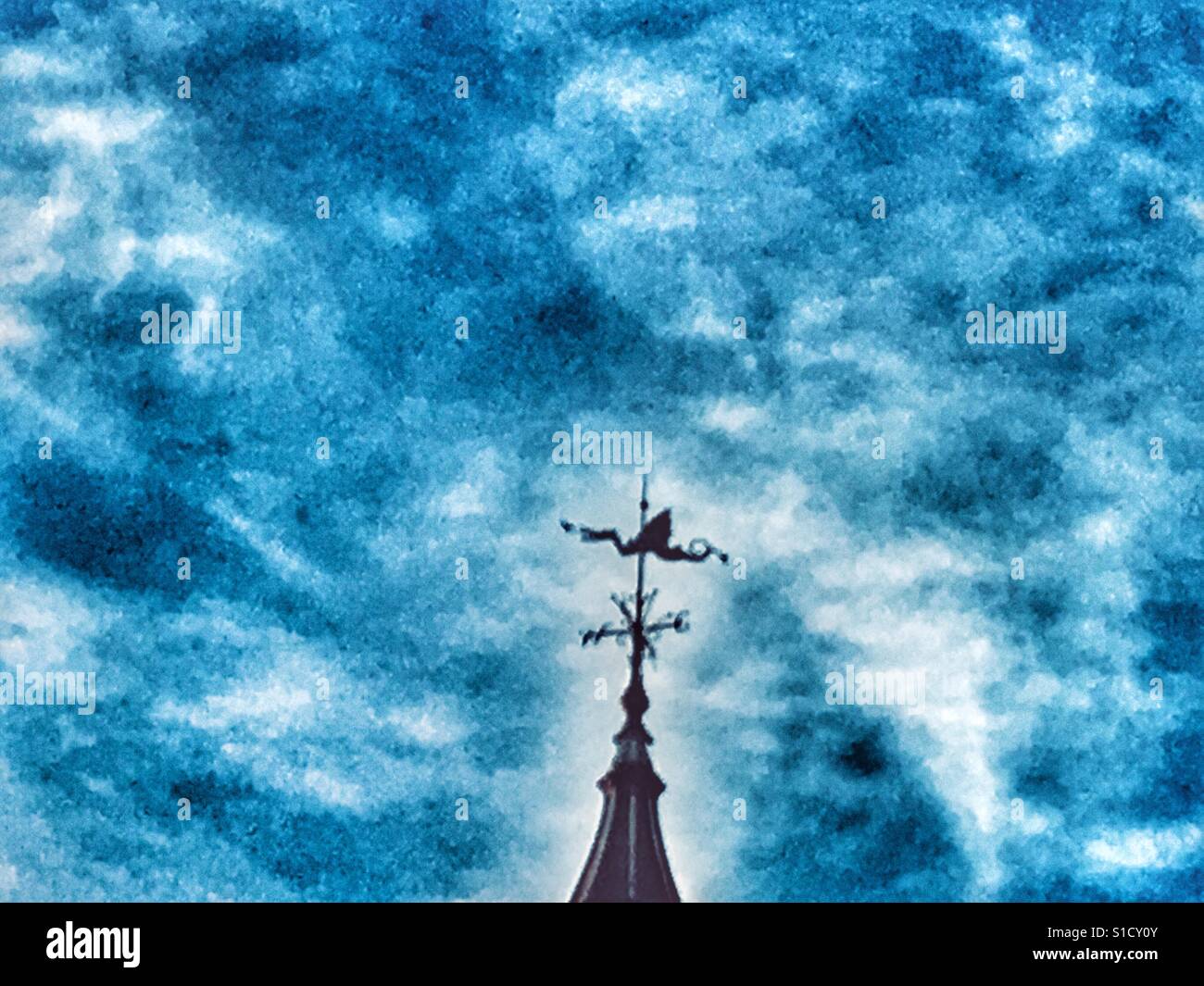 Dragon weathervane - Smartphone Captured Stock Image