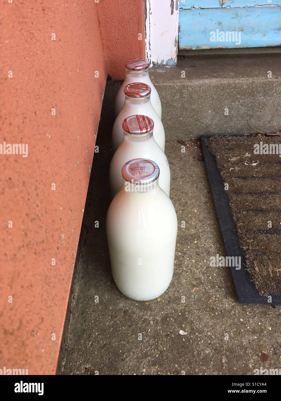 Milk delivery Stock Photo