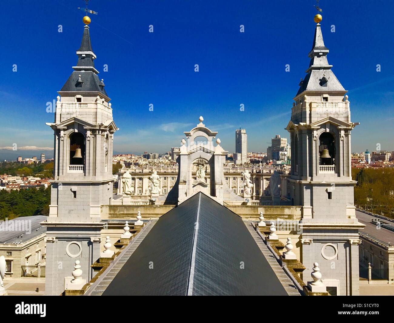 Rooftop in Madrid - Smartphone Captured Stock Image