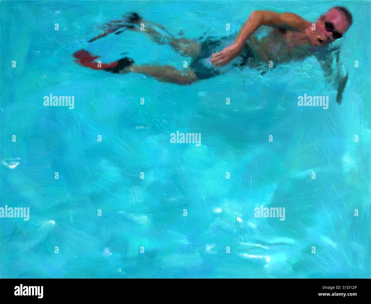 Swimmer - Smartphone Captured Stock Image