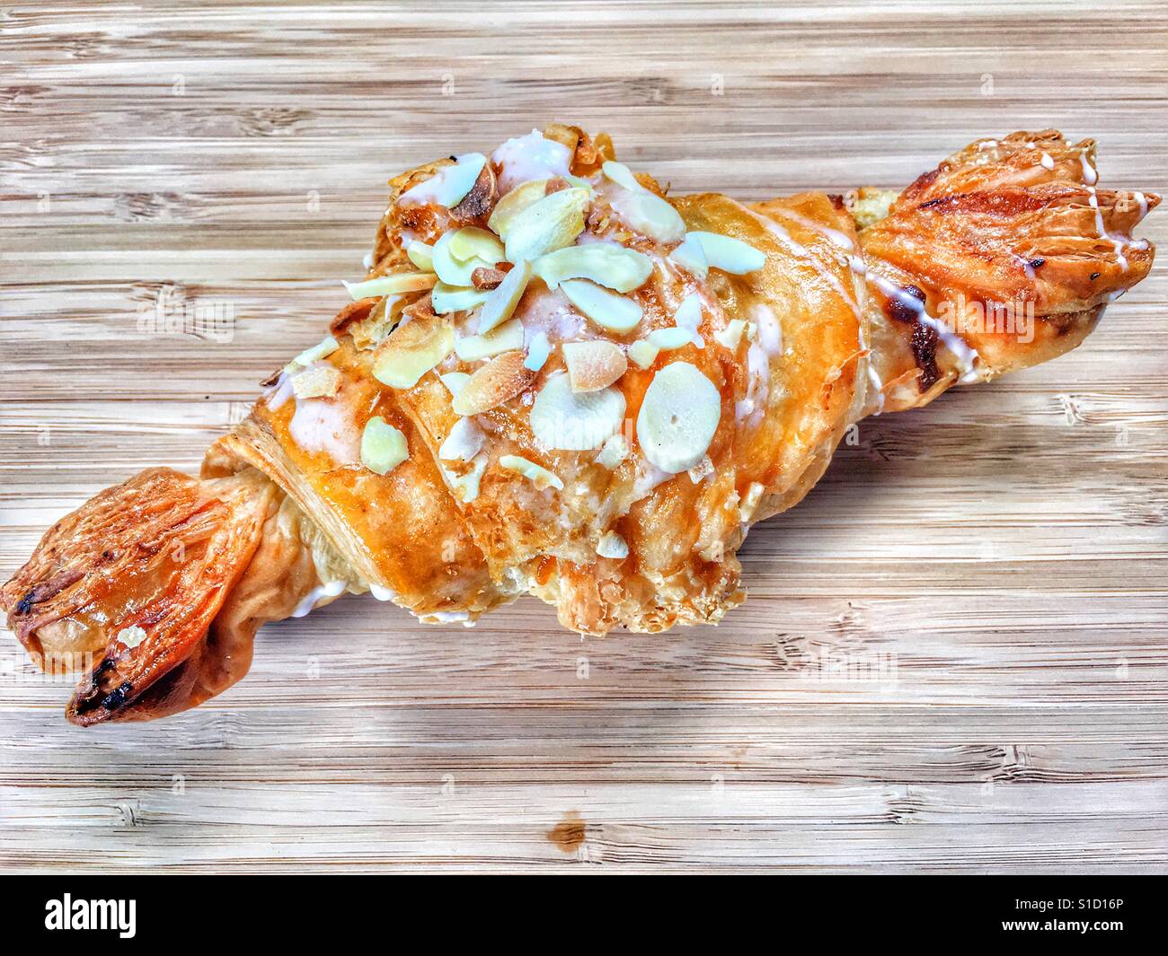 Almond croissant - Smartphone Captured Stock Image