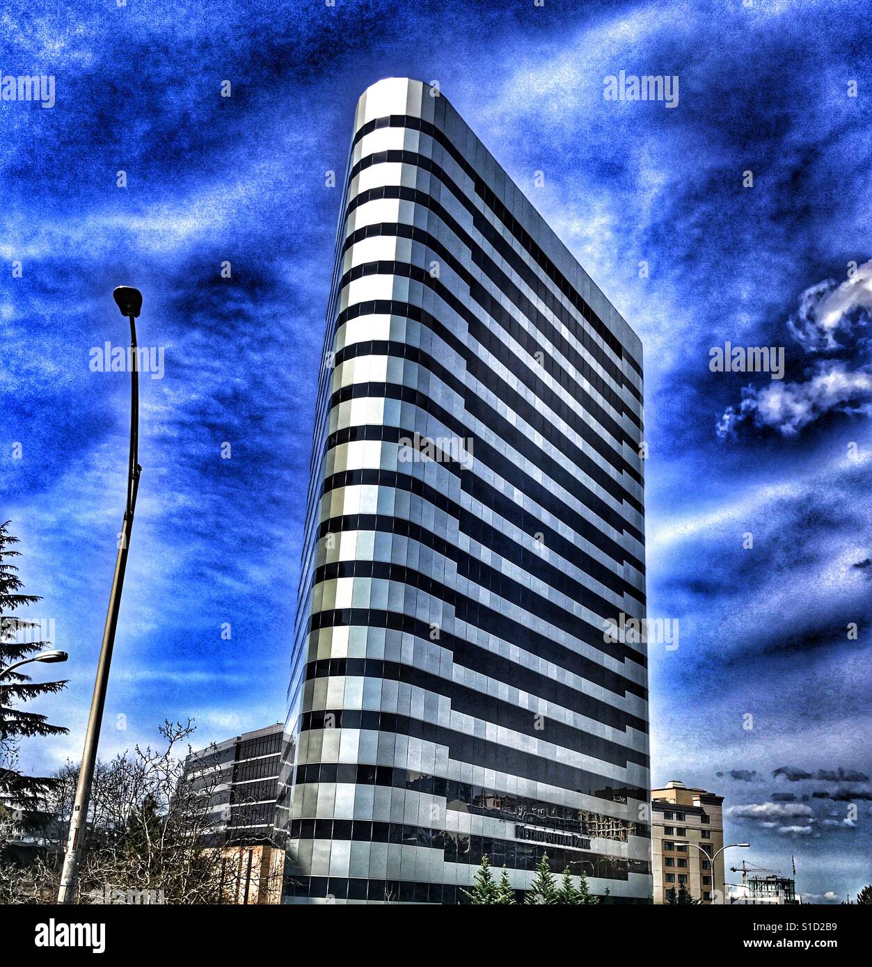 Futuristic Seattle Building - Smartphone Captured Stock Image