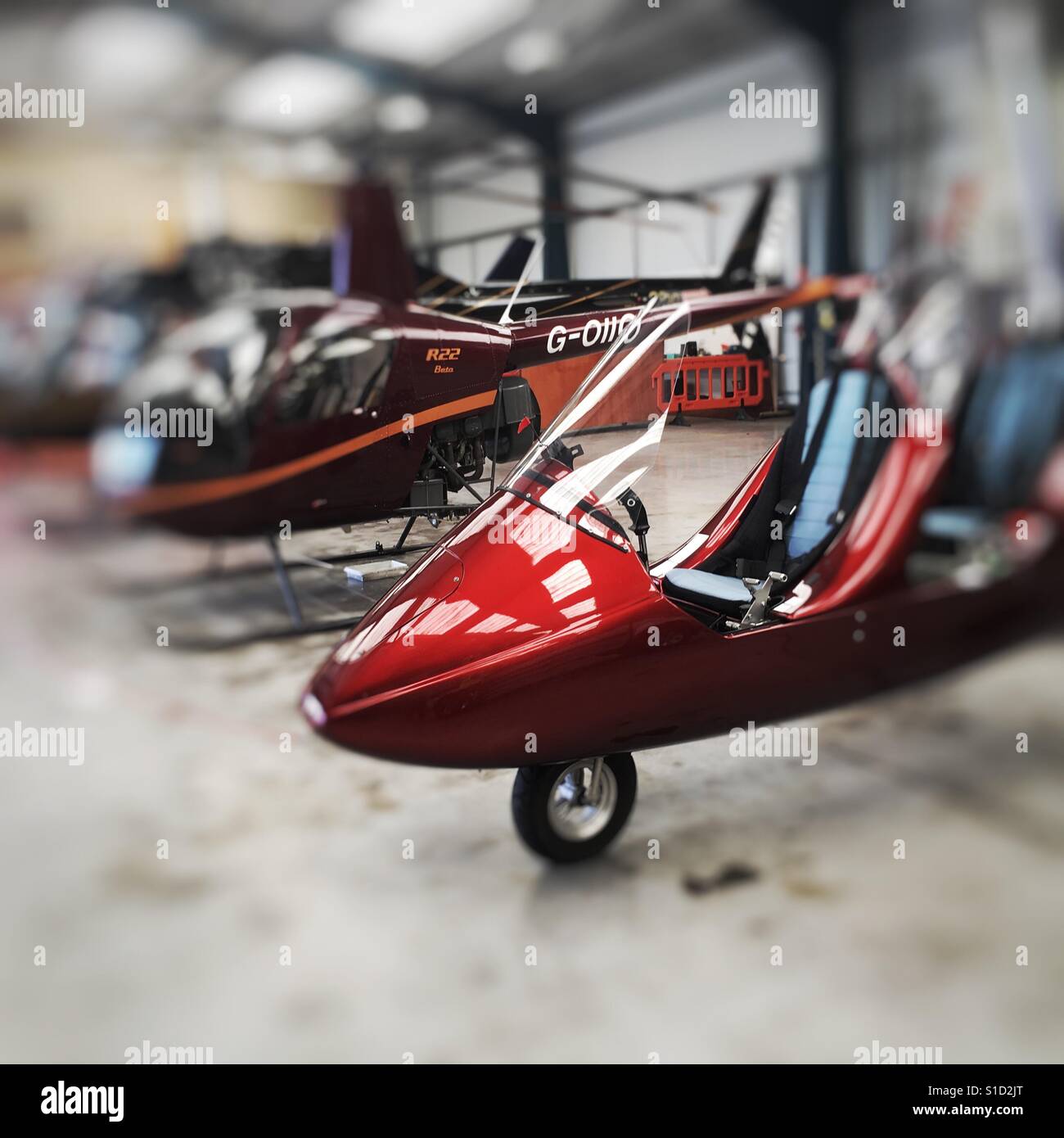 Gyrocopter and helicopter - Smartphone Captured Stock Image