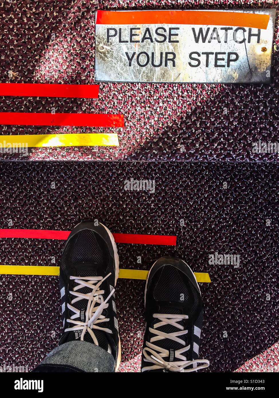 Two feet one step - Smartphone Captured Stock Image