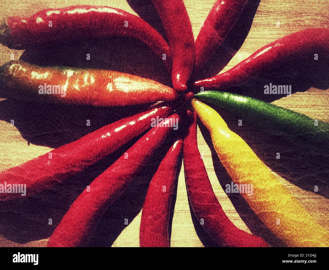 Red hot chilli peppers - Smartphone Captured Stock Image