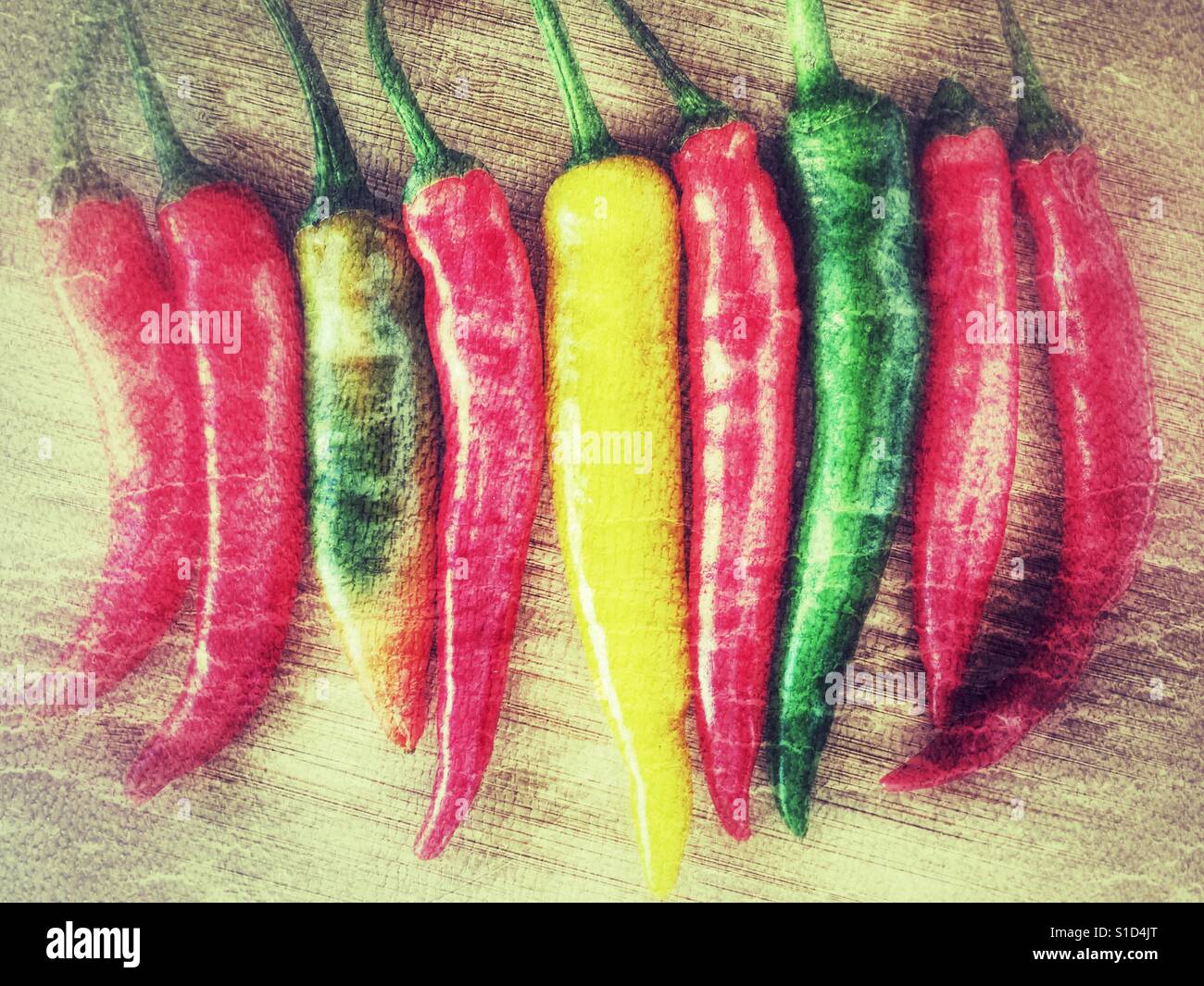 Chilli peppers - Smartphone Captured Stock Image