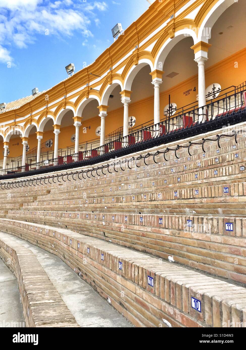 Auditorium at the Bull Ring in Seville, Andalucia, South Spain - Smartphone Captured Stock Image
