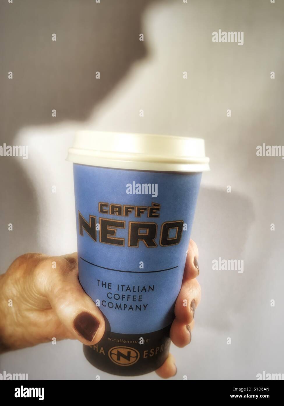 Cafe Nero take-away coffee - Smartphone Captured Stock Image