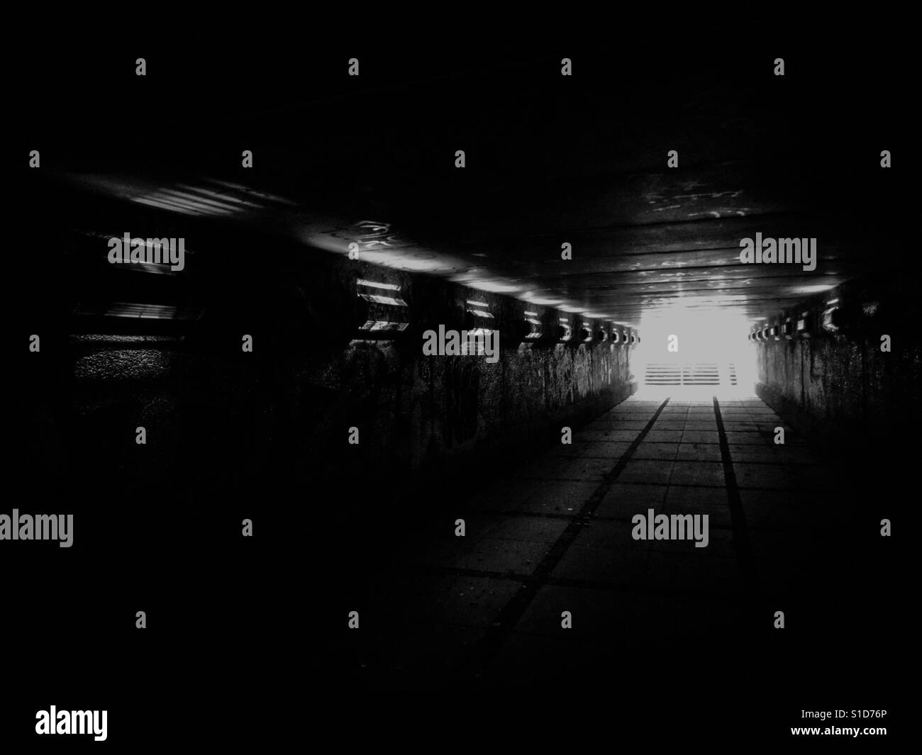 Dark tunnel sight-seeing! Stock Photo