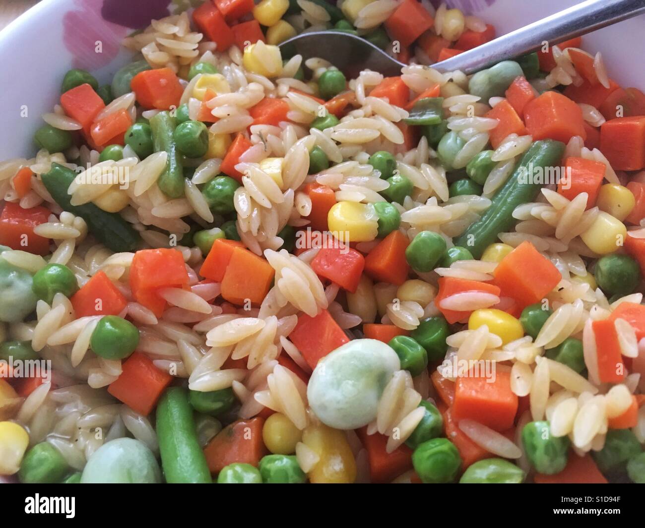 Vegetables and Orzo Stock Photo Alamy