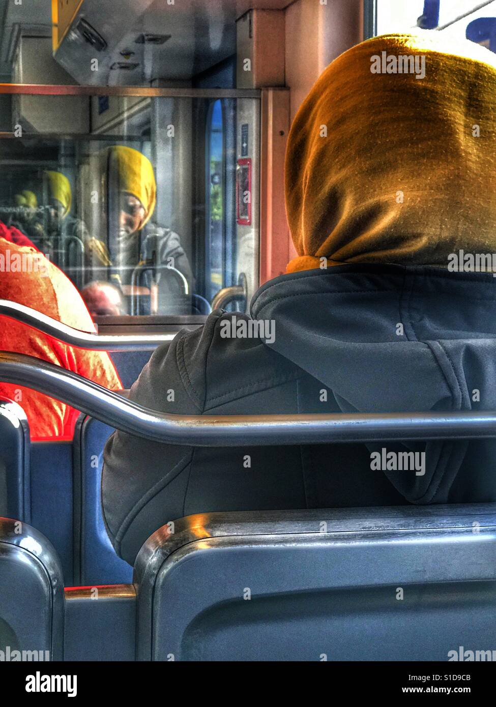 Girl on a train - Smartphone Captured Stock Image