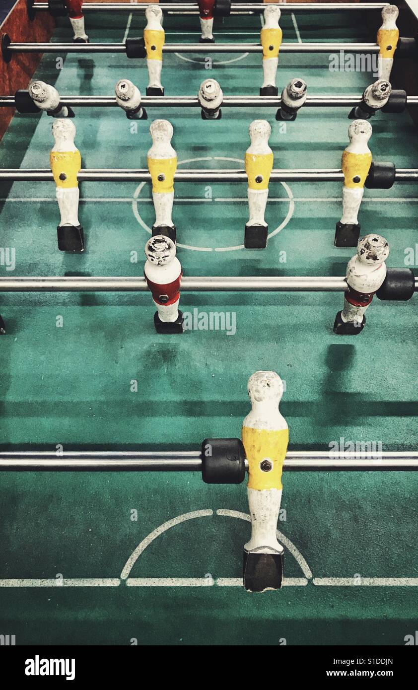 Table football top view Stock Photo Alamy