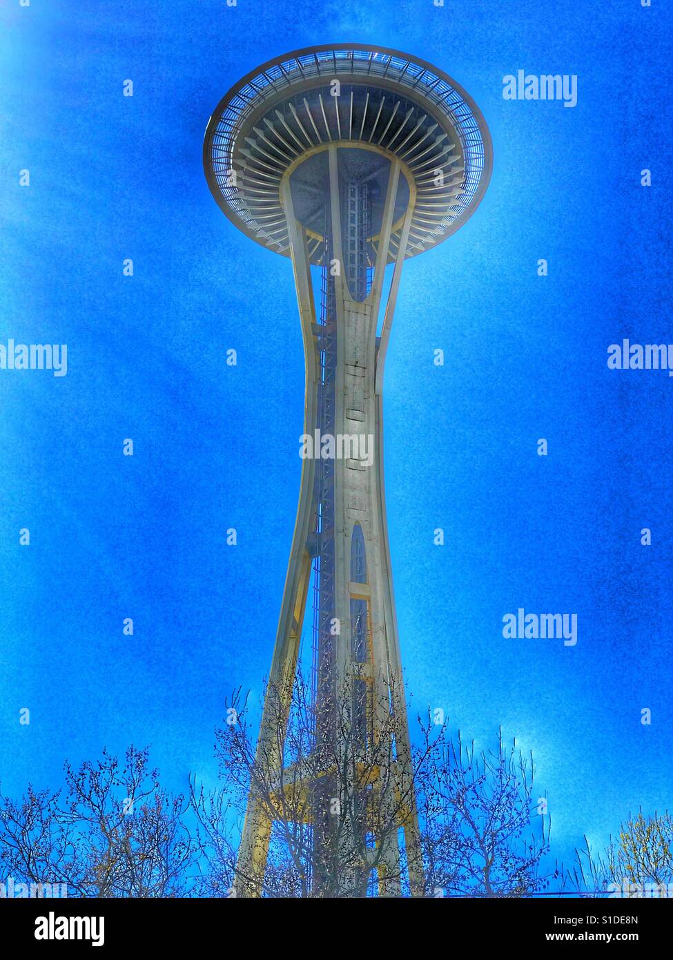 Seattle space needle, Seattle Washington USA - Smartphone Captured Stock Image