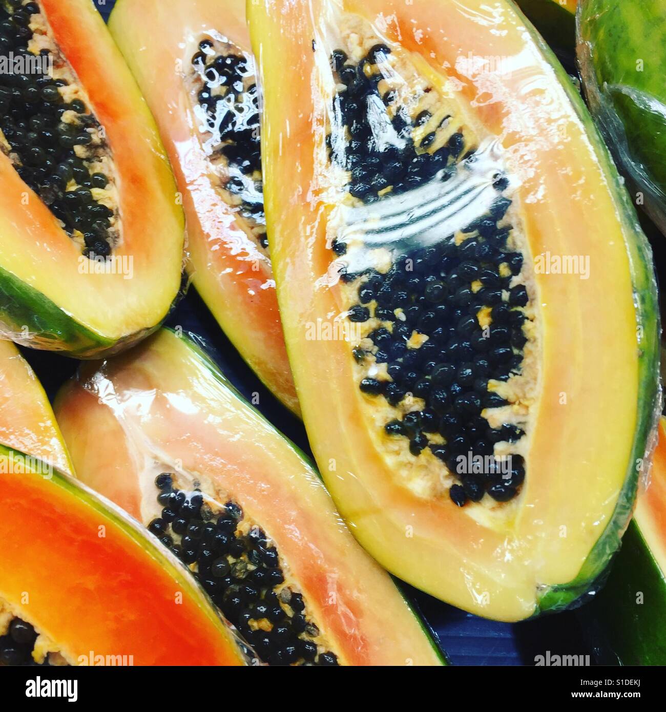 Papayas for sales by K.R. Stock Photo