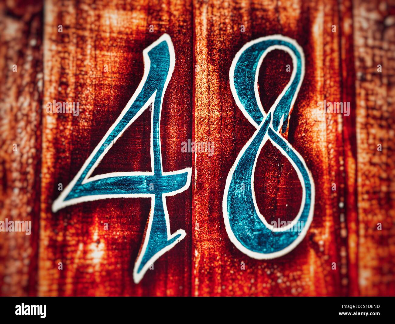 Number of house on garden gate - Smartphone Captured Stock Image