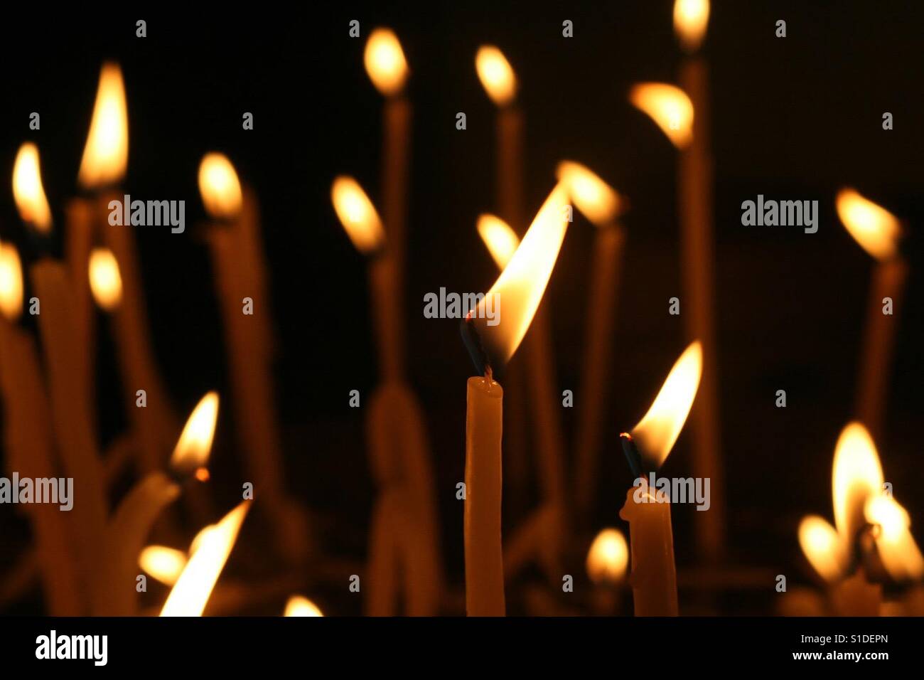 Burning candles - Smartphone Captured Stock Image
