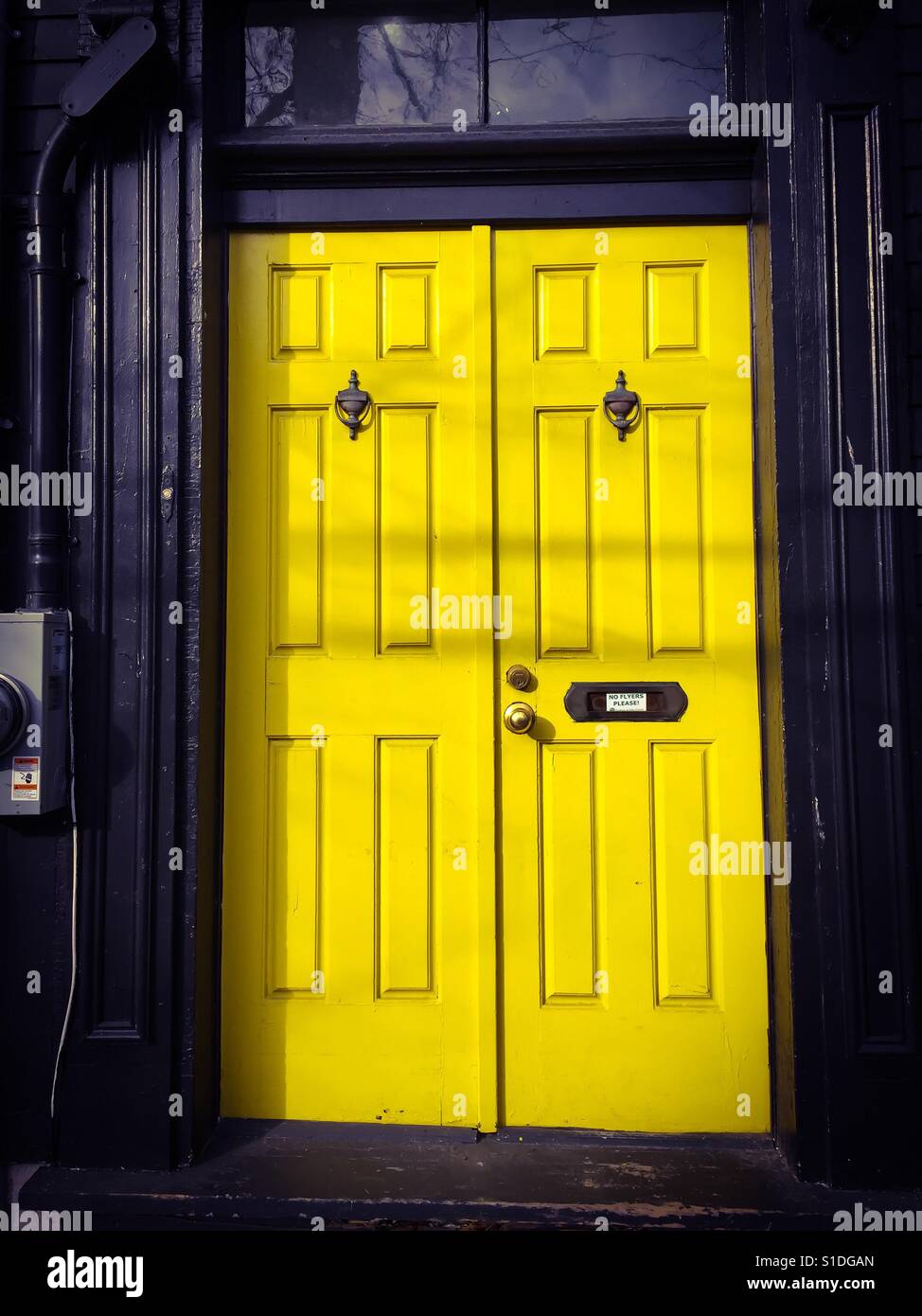 Yellow door - Smartphone Captured Stock Image