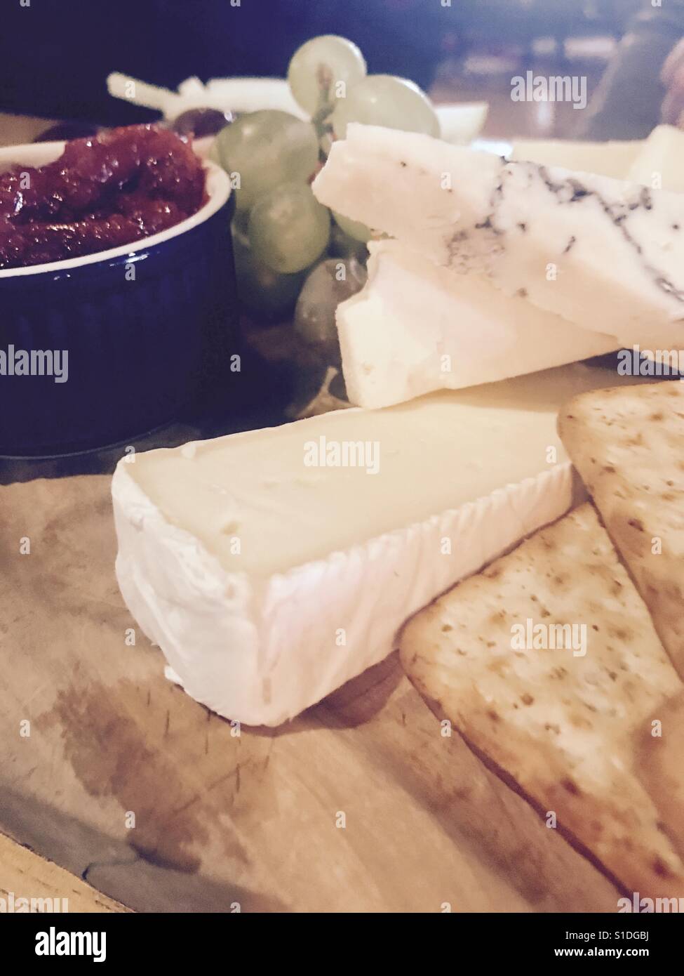 Cheese board selection Stock Photo Alamy