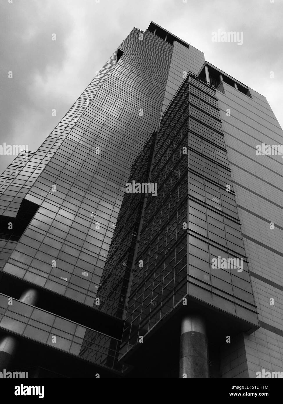 Business building in a city sky scrapper - Smartphone Captured Stock Image