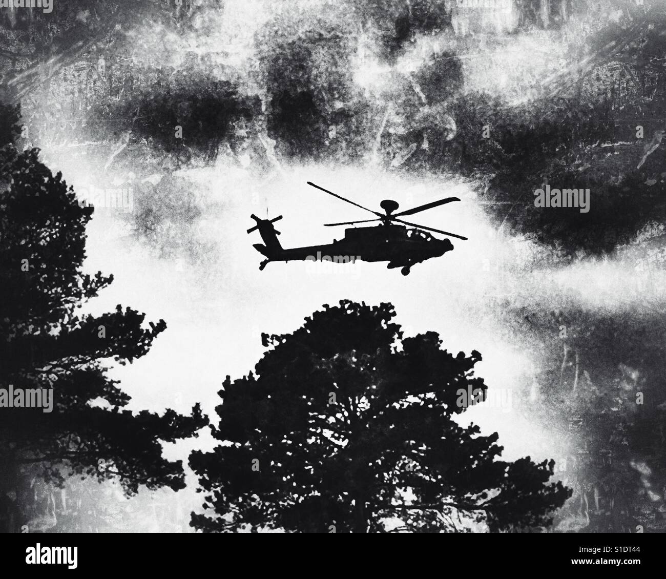 Apache AH-64 Longbow attack helicopter - Smartphone Captured Stock Image