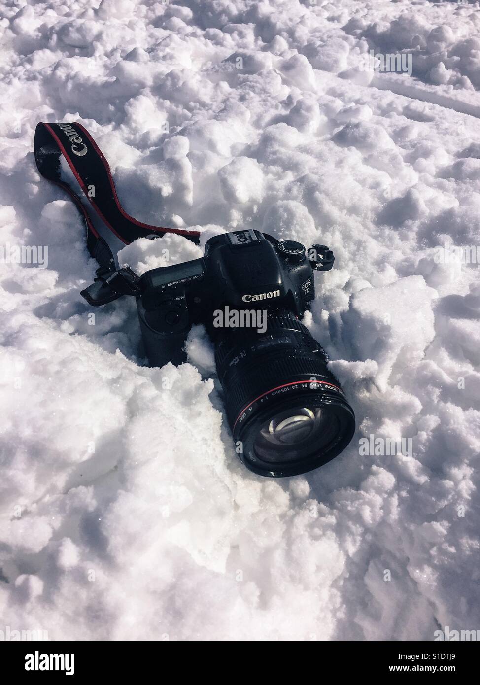 Canon on ice Stock Photo