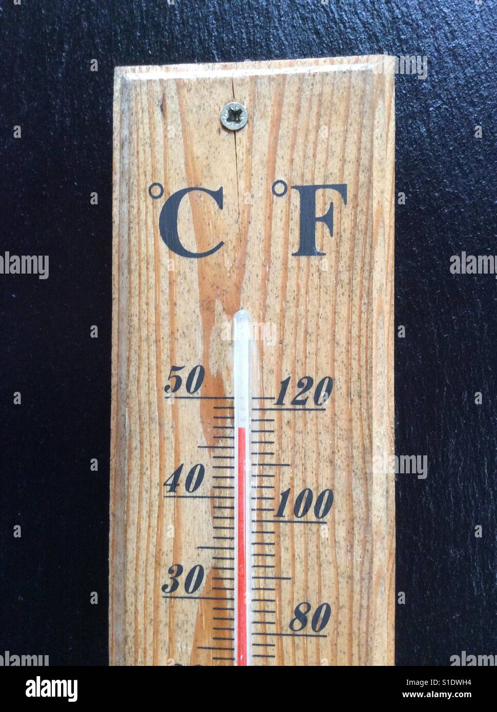 Thermometer to measure the ambient temperature in centigrades, grades and F  Stock Photo - Alamy