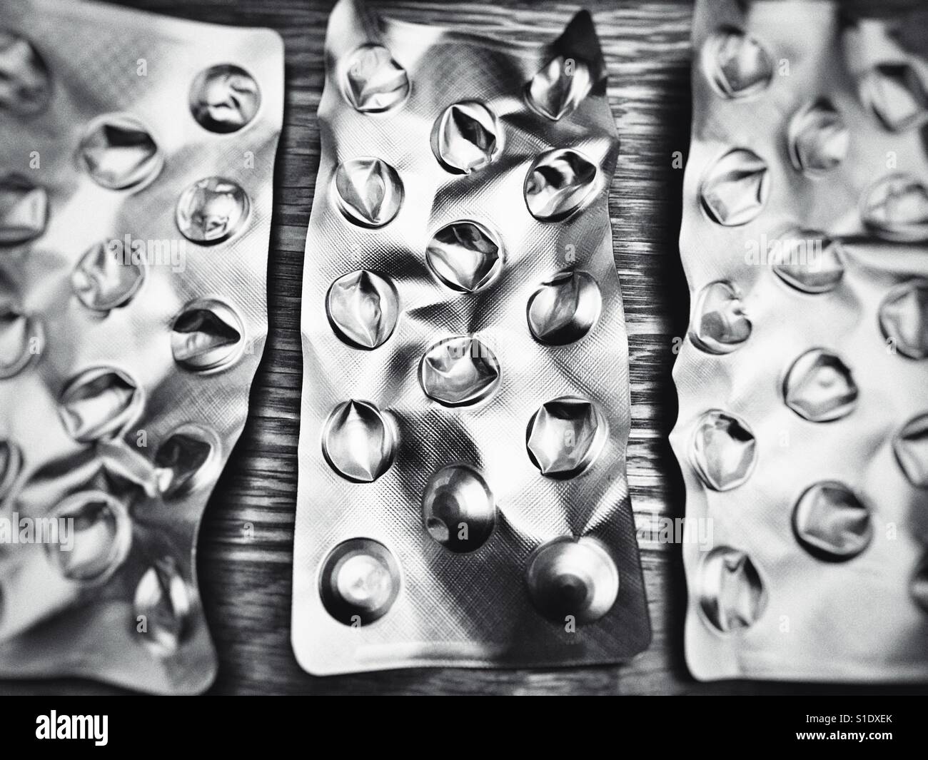 Empty pill packs - Smartphone Captured Stock Image