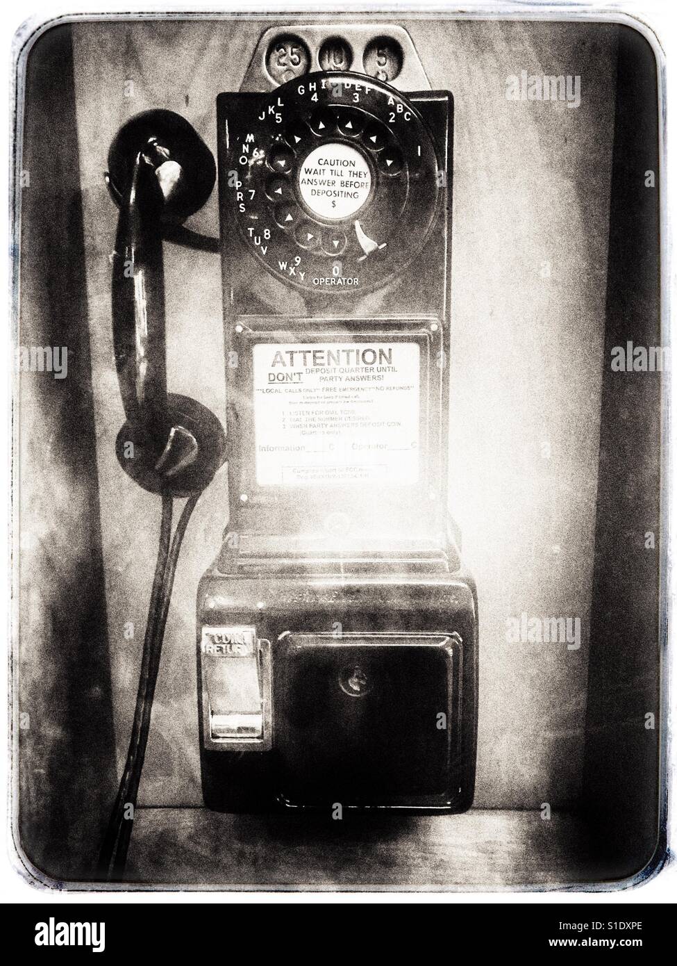 Antique telephone Stock Photo