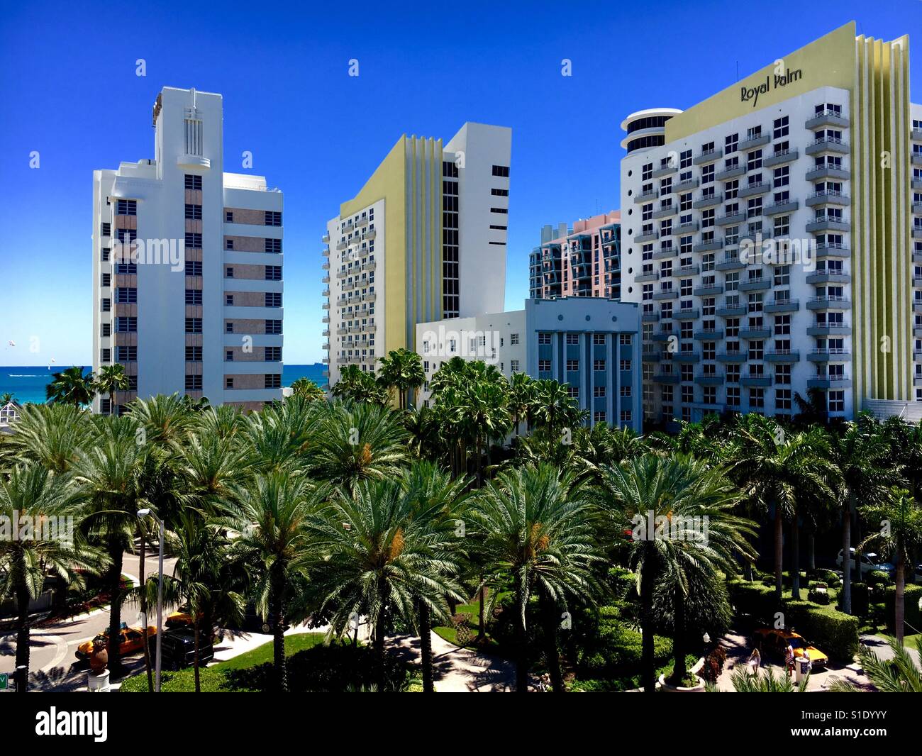 Miami Beach Hotels - Smartphone Captured Stock Image