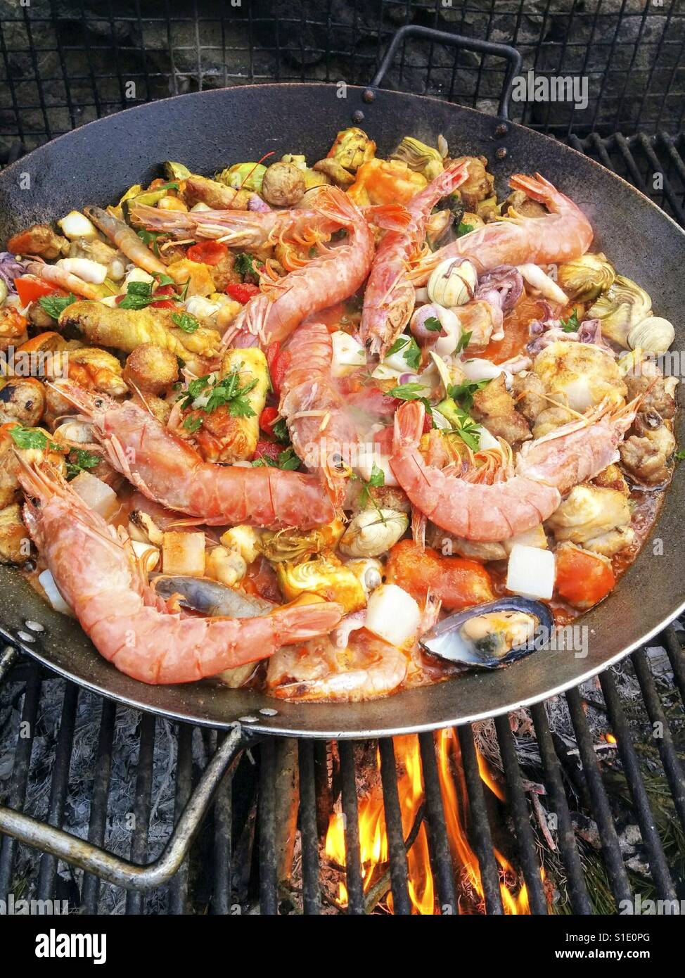 Cooking paella Stock Photo 310709240 Alamy