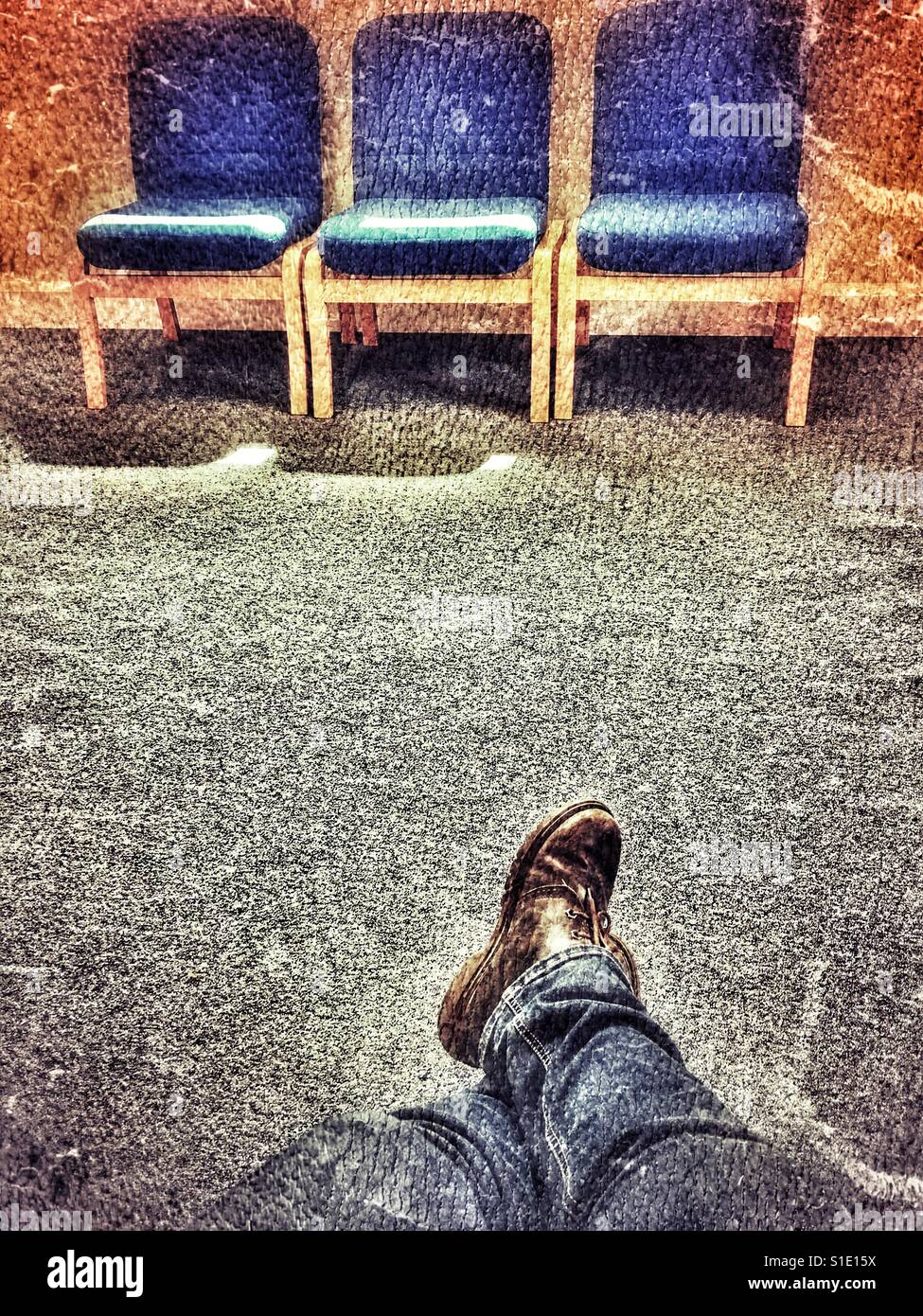 POV in a waiting room - Smartphone Captured Stock Image